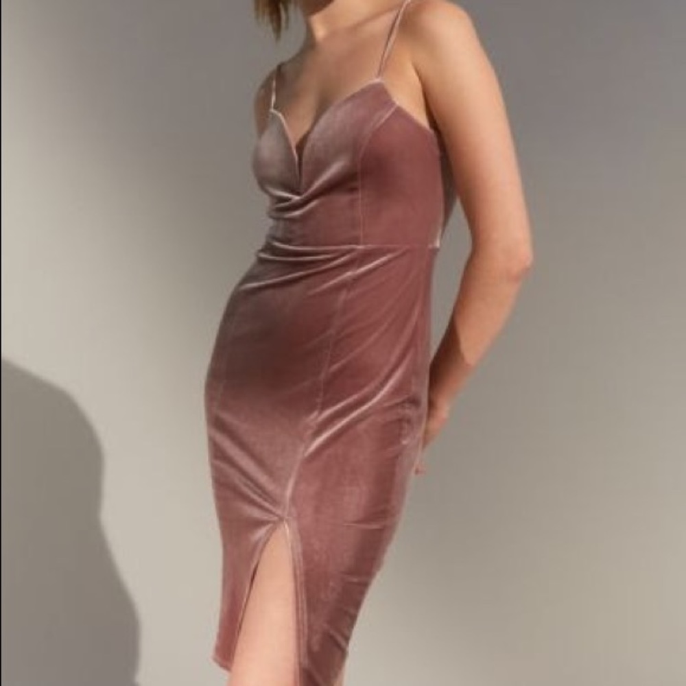 Pink velvet urban outfitters dress! Size M